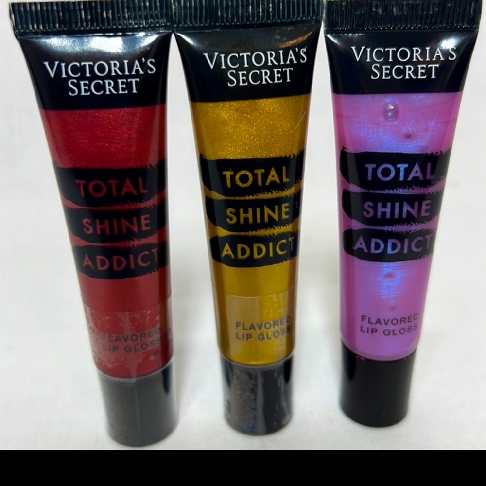 3PCS Victoria’s Secret Total shine Addict flavored Lip Gloss - Picture 3 of 4